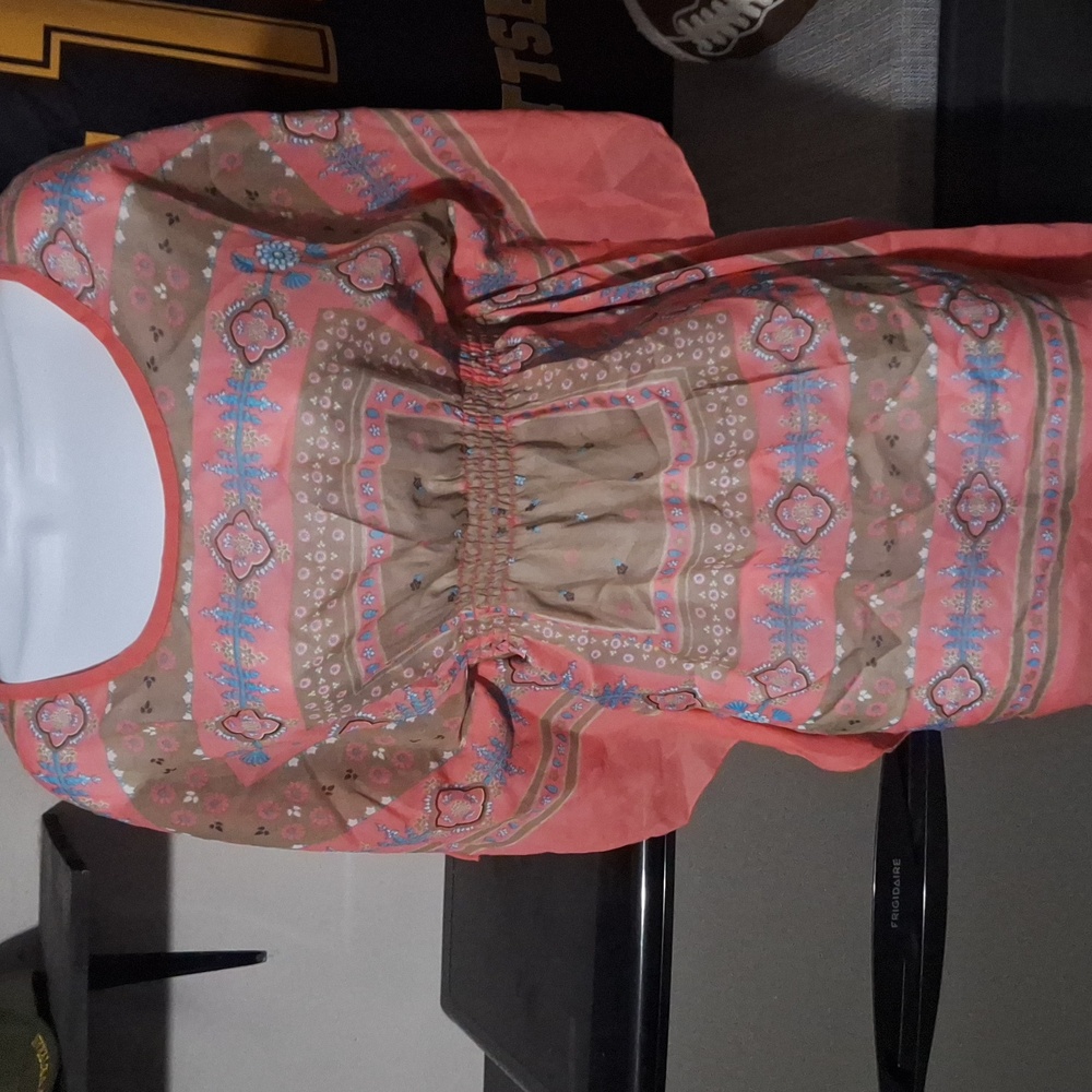 Dots Pink Muli-color Sheer Blouse